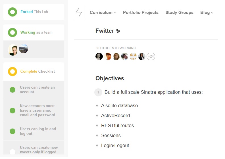 code_a_chrome's tweet image. Trying it all the style of #PairProgramming via the Fwitter Lab with fellow @FlatironSchool classmate @ChiEnLeow.
Day 8 / #60DaysofCode
#Collaboration #Learning #SoftwareEngineering #webdevelopment #Ruby #Sinatra #ActiveRecord #ORM #HTML #CSS