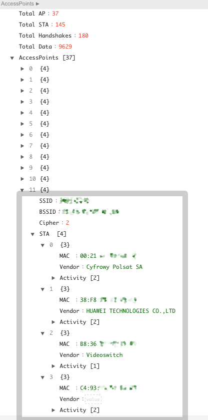 codemasterpl's tweet image. Turning raw 802.11 sniffer data into something useful. 
Understanding the targeted network by looking closer what devices are being used, what are the most active hours by which device, understanding your target better.

#Attracthor

#security #Hacking #Pentesting #WiFi