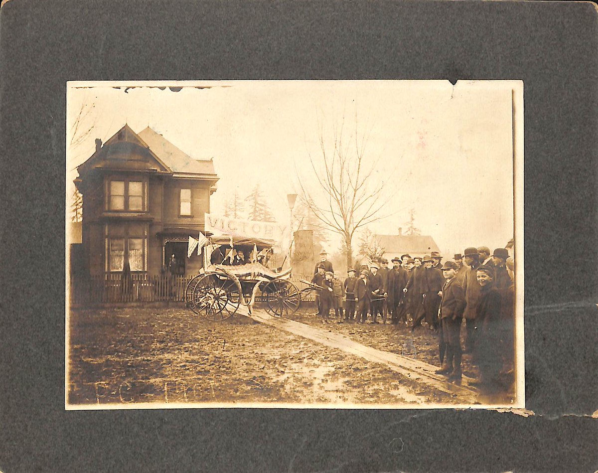 On this day in 1904, Walter R. Miles won a national oratorical competition.  He was welcomed home with a massive parade through Newberg.