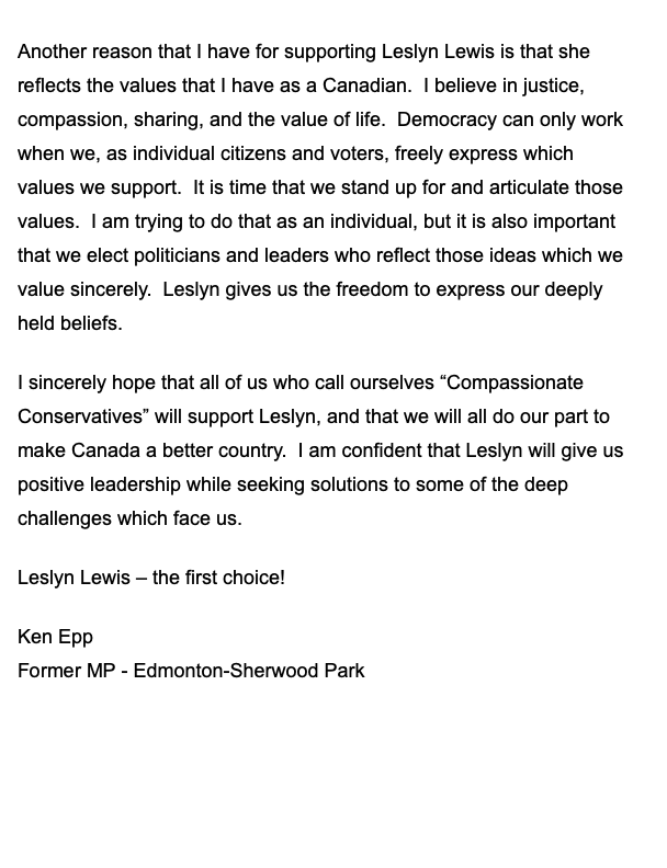 LeslynLewis's tweet photo. As a former MP with the Reform party, Canadian Alliance and our modern Conservative party, Ken knows all about speaking up for Alberta in the House of Commons. I’m excited to work with him in bringing our nation back together.
#cpcldr #cdnpoli https://t.co/uWtDjN8LU2
