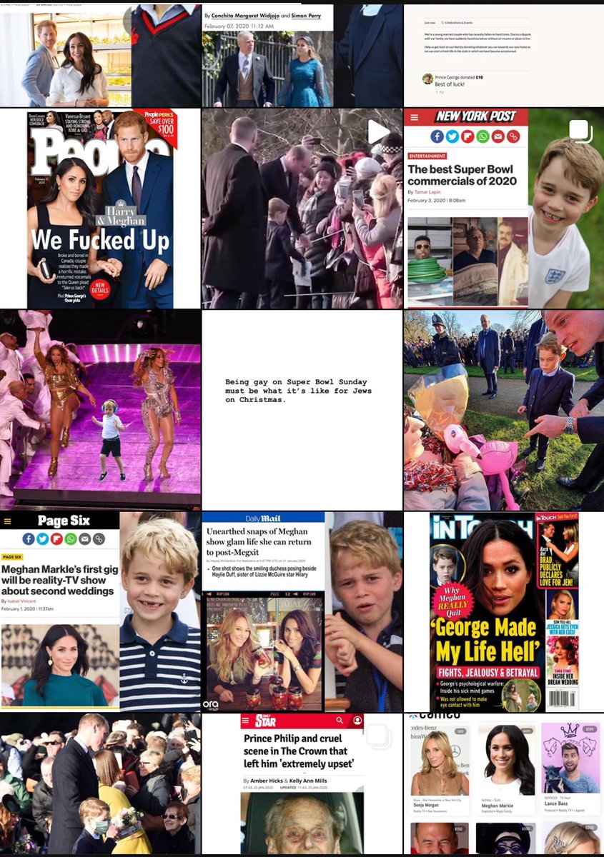 Also wanted to add,  @GaryJanetti IG was mostly quotes & celebrity. Then Meghan can into the picture & over time it became a “George satire account” with 70% of those “satire” posts focused on making fun of Meghan. Take that of what you will. Trashing Meghan is marketable.