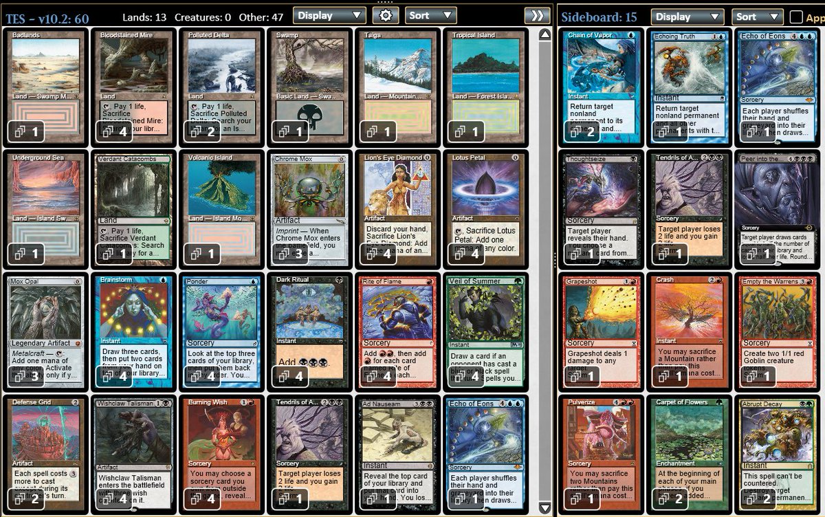 The Epic Storm This Is Tes V10 2 And What Bryantacook Has Been Playing In General The List Has Felt Great And Having The Third Chrome Mox Back Is Fantastic Peer