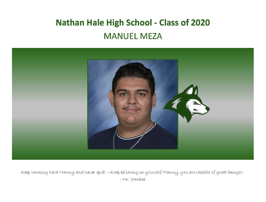 NathanHaleWAWM's tweet photo. Senior Shout Out #clssof2020 #WAWMproud #livingthehuskyway #huskieshavegrit https://t.co/p0KveK2PBN