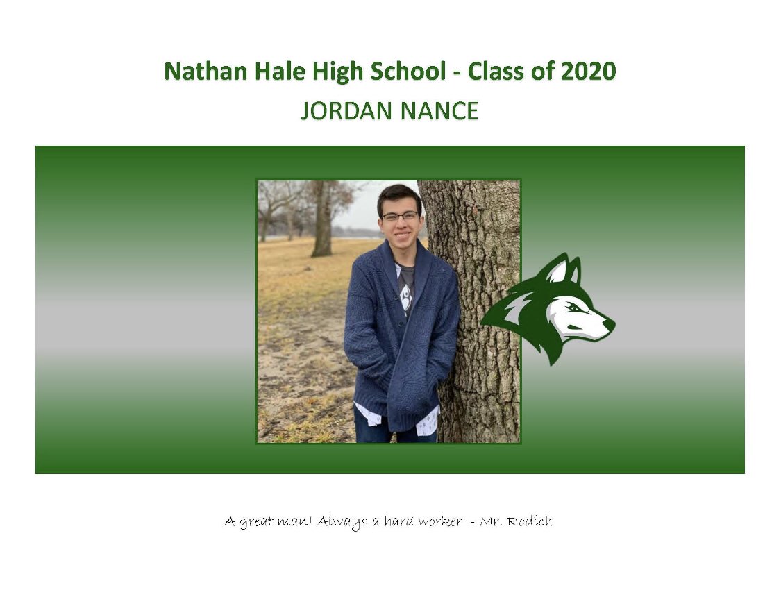 NathanHaleWAWM's tweet photo. Senior Shout Out #clssof2020 #WAWMproud #livingthehuskyway #huskieshavegrit https://t.co/MG01QxEqR9