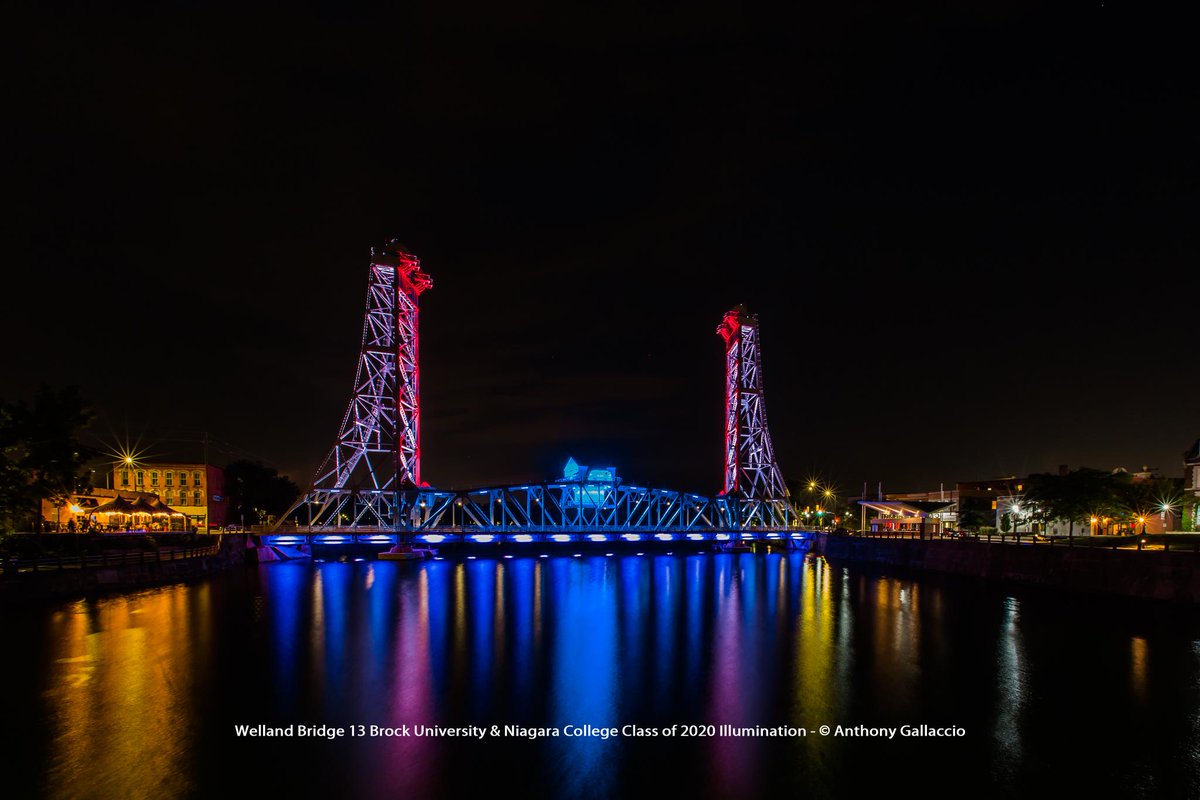 A_Gallaccio's tweet photo. .@WellandBridge13 #BrockUniversity #NiagaraCollege #CalssOf2020 #Illumination @Welland @DowntownWelland @NiagaraRegion @BrockUniversity @niagaracollege
https://t.co/DhsYX38D82 https://t.co/ZSOExpbla9