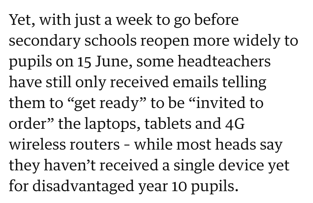 elldrews's tweet photo. So disadvantaged families saw the #BorisUTurn after the campaign by @MarcusRashford but the helpline to access vouchers costs £21/hour to call (Guardian) #RobbingThePoor
Some are the teenagers who were promised a laptop (in April) but have received nothing
#BorisLies #Families1st https://t.co/DRMyz51FKi