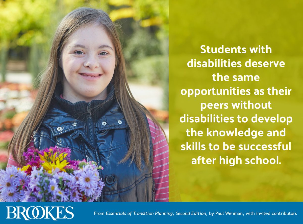 BrookesPubCo's tweet photo. "Students with #disabilities deserve the same opportunities as their peers without disabilities to develop the knowledge and skills to be successful after high school." #quotes #inclusion #bettertogether https://t.co/5hc1Mfqufx