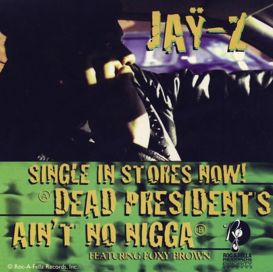 February 1996, JayZ “officially” releases “Dead Presidents”, the 1st single off Reasonable Doubt. The song gains regular airplay on MTV & BET becoming JayZ’s 1st gold single (500k copies sold) by June 96.