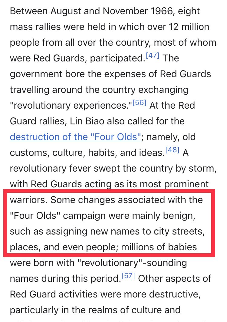 17/ So you establish your UtopiaThen things still don’t work, you need scapegoatsMa0 declared their history (“The Four Olds”) was holding them backSo they-Renamed Streets-Destroyed historical sites-Destroyed ChurchesSOUND FAMILIAR?!