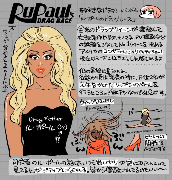 【WEBマガジン更新】
7月のミソジャーナルは「好きな○○」で色々なものを毎週アツく語ります!
ドラァグレース、周りで2人しか見てる人いないのでもっと皆見て……

ル・ポールのドラァグレースは日本人にもっと知られるべき #好きなドラマ|いまがわ|miso journal #note https://t.co/HMC3c0oRn2 