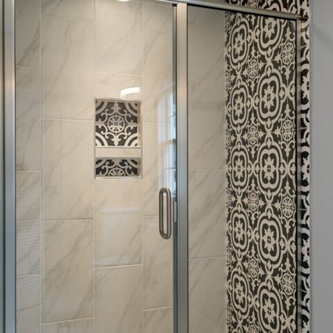 Is #ShowerTileSunday a thing? If not, we think it should be! Check out some of our bathroom remodels at buff.ly/3i0JzAB.

#homerenovation #ITB #insidethebeltline #raleighnc #raleighhomes #customhomes #bathroom #bathroomfixtures #bathroomtile #sunday #Raleigh