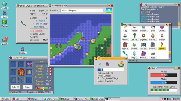 Kingsway ($4.99) - this game isn't just inspired by Windows 95 aesthetics, it literally uses a knockoff of it as part of the core gameplay. cast magic, defeat monsters, round up loot, all by clicking and managing lots of windows at once in this roguelike.  https://store.steampowered.com/app/588950/Kingsway/