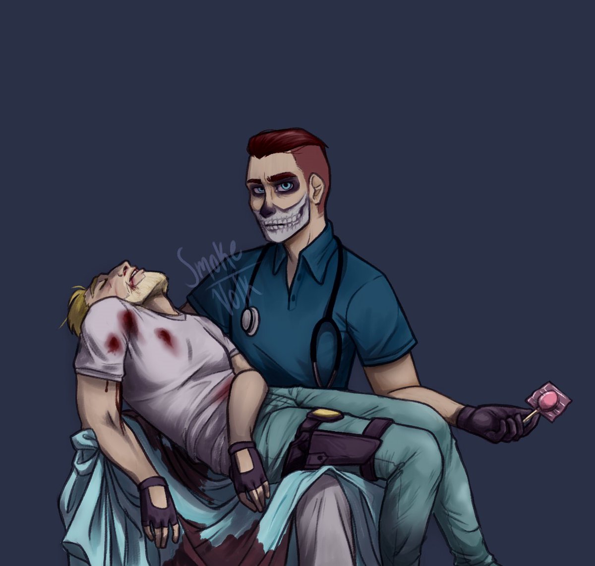 SmkyLamb's tweet photo. Día 6: EMSxGustabo
         Heridas//Cuidados

No hay mayor piedad que la muerte...

No sé si valga, pero realmente me gusta como quedó... no me matéis.

#GustaBowlWeek #GTAVROLPLAY #spainrp #fanart https://t.co/A2QlQvN0S2