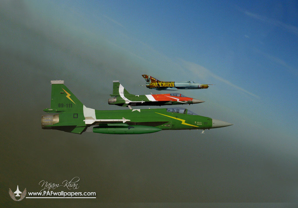 Demo Thunders:I think they used to be part of active squadrons but now have separate designation as  #ThunderDemoTeam Tail nos: 09-111 & 12-138(Tail: 07-101 was with Sino-Pak flag but that could be absorbed into active squadron)JF-17s in service 122 as of now.