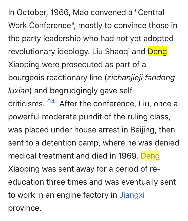 18/ Once Ma0 got hold of the military, he purged& purged& purgedIncluding his higher up revolutionaries that started with him, who were sent to Work camp and denounced as “rightists”Until his 2nd command tried to overthrow him then died - officially by a plane crash 