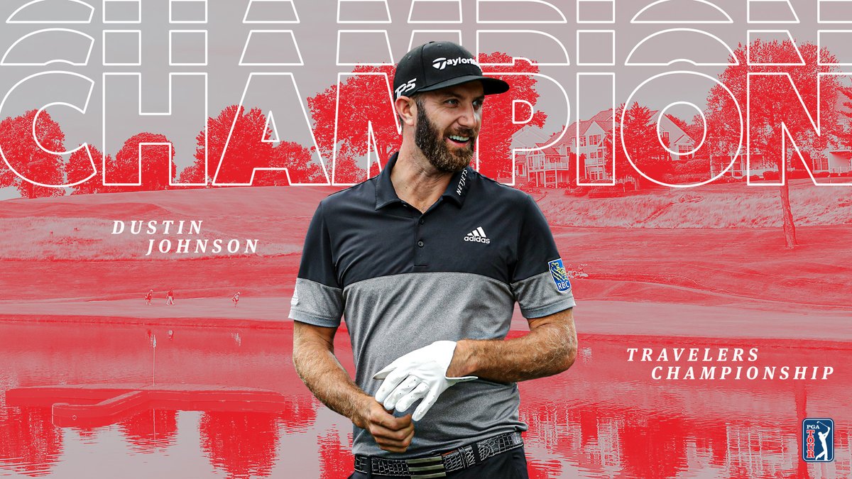 PGATOUR's tweet photo. Win No. 21 for @DJohnsonPGA!

A victory @TravelersChamp gives him at least one win in 13 consecutive seasons.

Incredible. 🏆 https://t.co/fb5oV9waOa