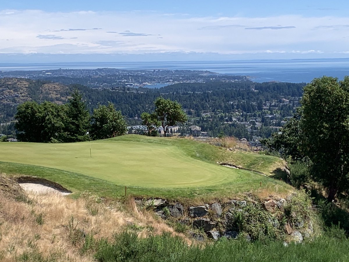 There are few better views in Canada than this vista on the mountain course <a href="/BearMountain/">Westin Bear Mountain Resort</a> in Victoria. Reminded myself again today why it has long been one of my faves. It’s also home to one of the most attractive and successful course-side housing developments I’ve ever seen.