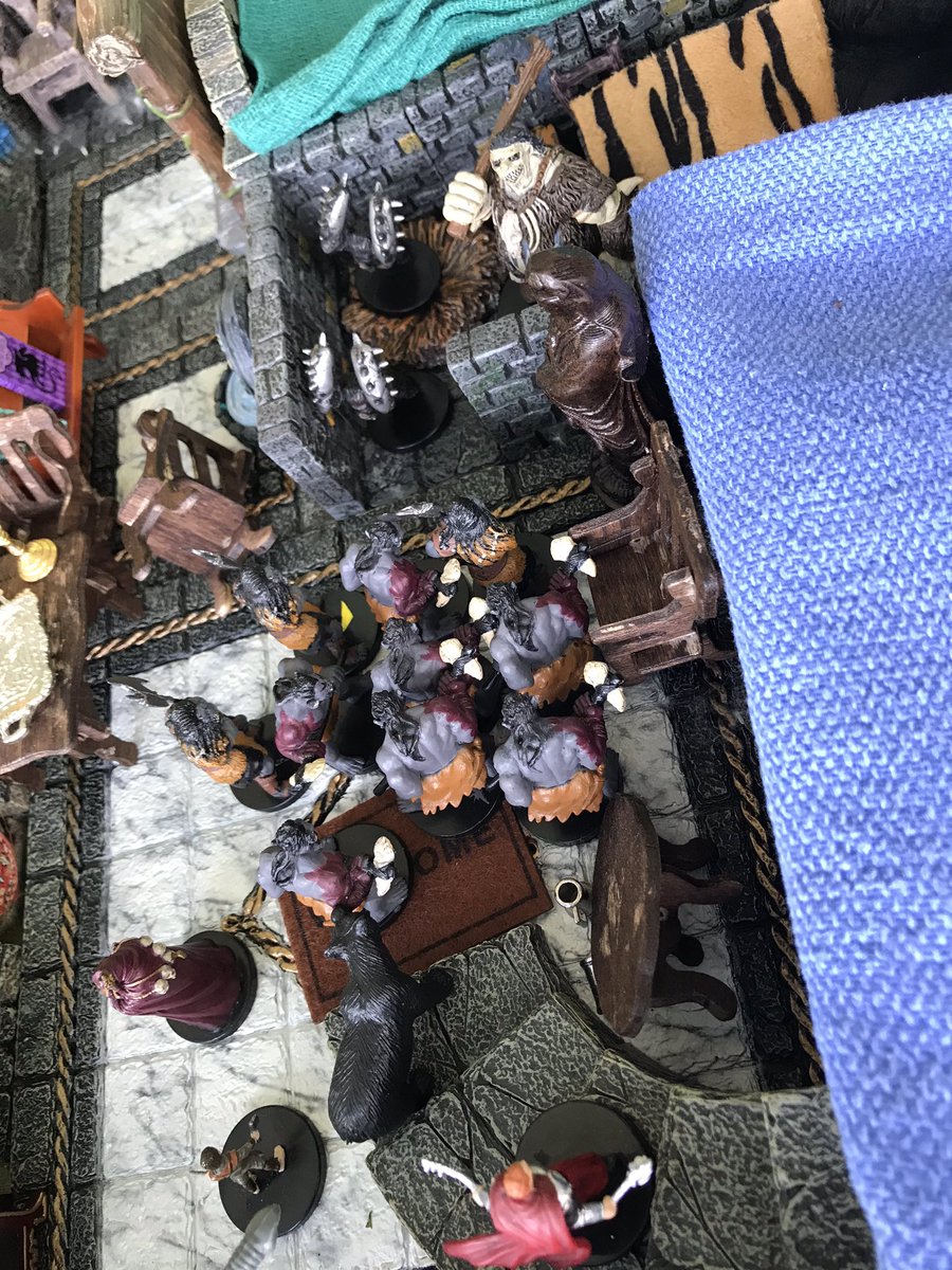 PadmesLover's tweet photo. #G1SteadingOfTheHillGiantChief
Dungeon Level
2) chamber of the Keeper🔐now liberated, the orcs rush to the jail to free Colleen the pregnant orc from the “Keeper” &amp; his 2 carnivorous apes 🦧

#DnD #dungeonsanddragons #dwarvenforge @dwarvenforge #TTRPG #ADnD #Greyhawk https://t.co/tnW9XKyLjl