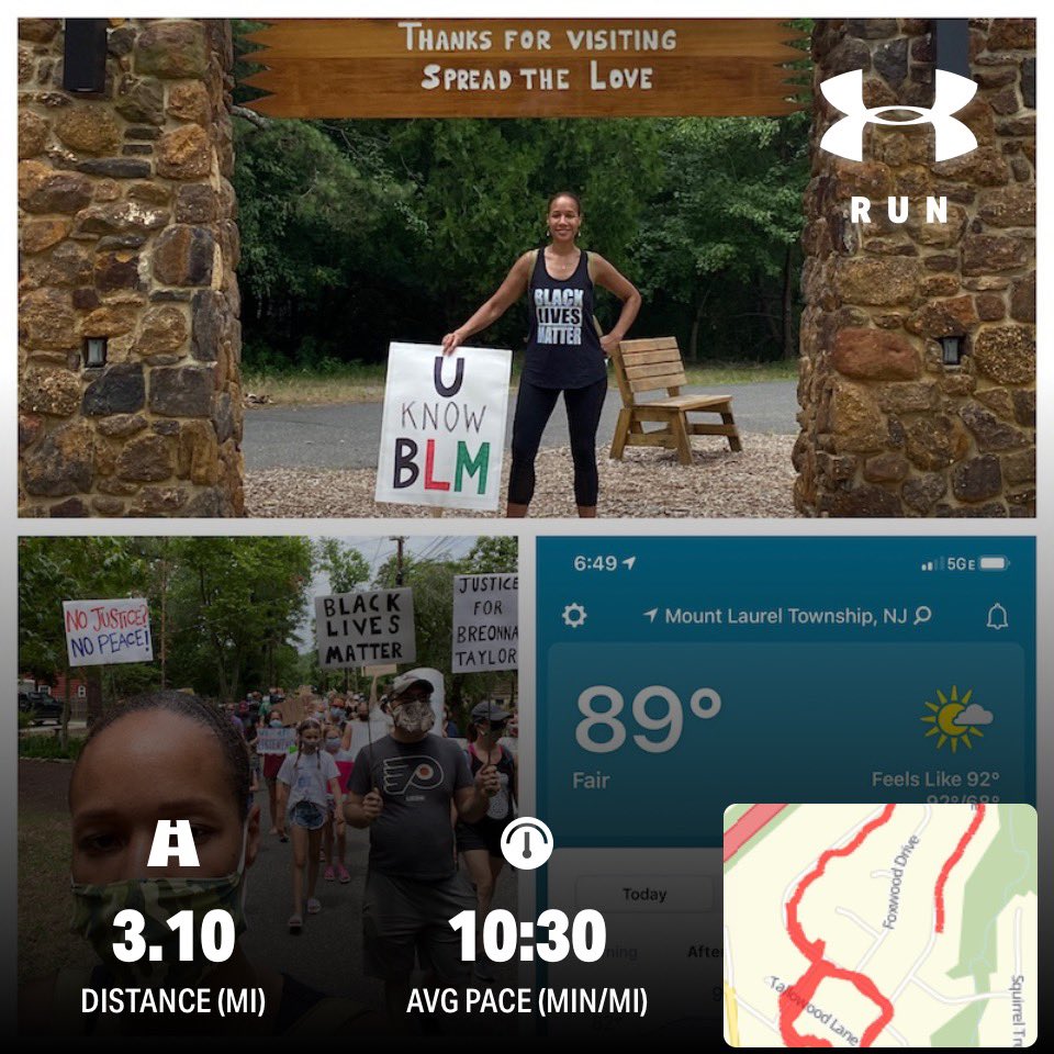 DariaTorres's tweet photo. @GivingCycle I just finished the #2020FreedomRun #OnFireForJustice #BreonnaTaylor #ElijahMcClain https://t.co/C0LDaQhvIz