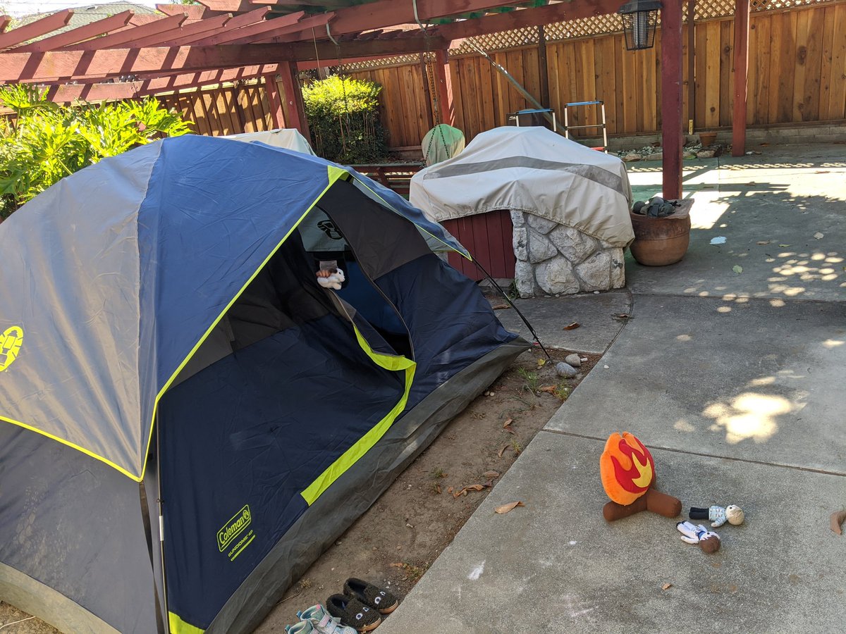ishxallxgood's tweet photo. The #Spacedog babies #Yarnigel and #Yarndam are going backyard camping tonight... They got their tent and campfire going.... Just need some marshmallows https://t.co/7lvLeh9jx8