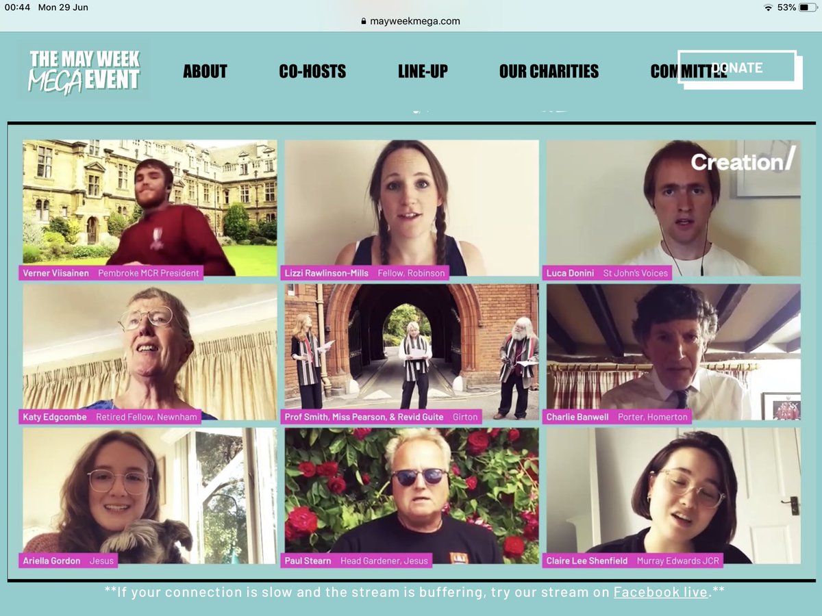 Lean on me... A little bit of <a href="/GirtonCollege/">Girton College, Cambridge University</a> <a href="/malcolmguite/">Malcolm Guite</a> at the #MayWeekMegaEvent finale tonight...