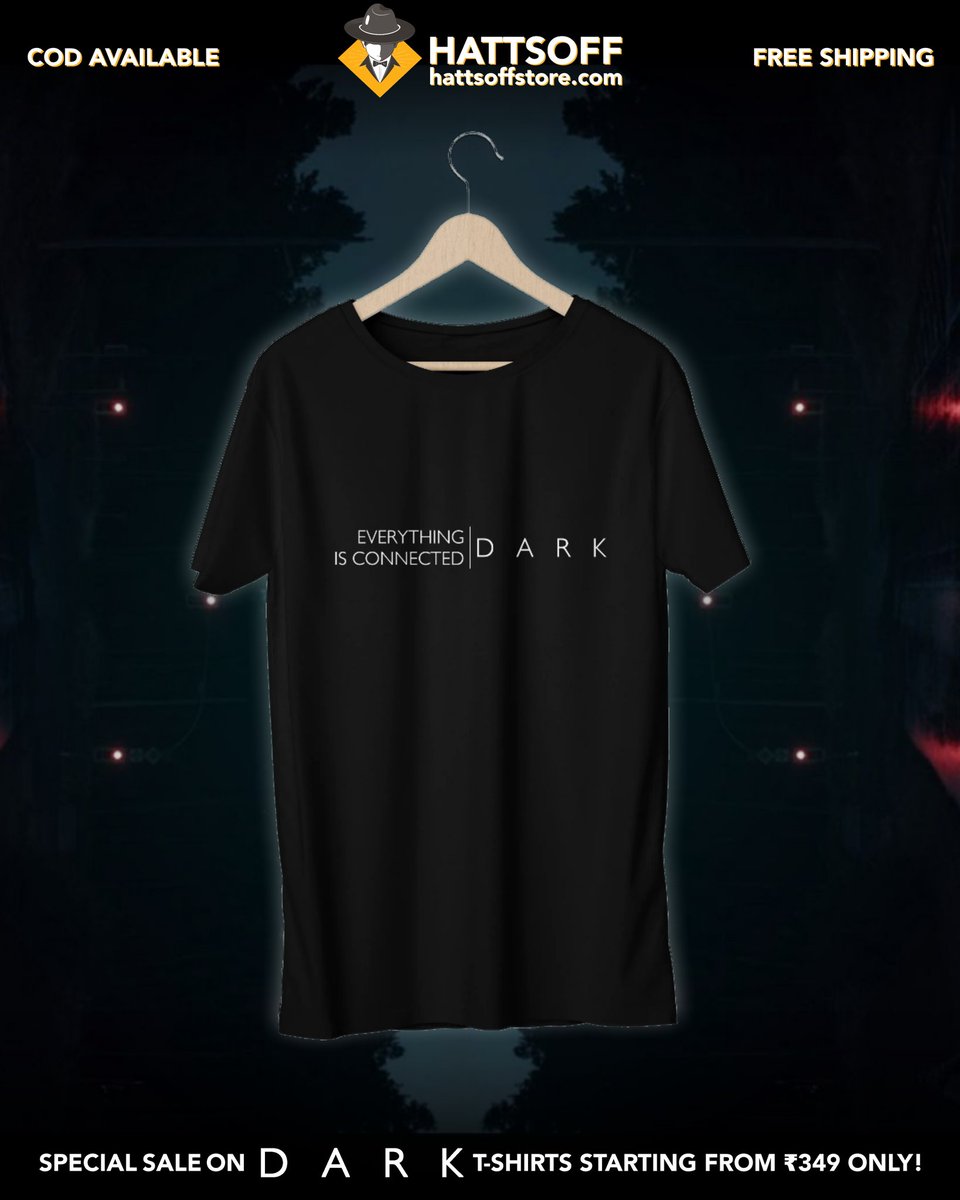 hattsoffstore's tweet photo. It's D A R K everywhere, so why not on our store?
New design added to our D A R K collection, priced just Rs.349.
Check out this and many more T-shirts at https://t.co/agf4jtmcdR
#hattsoffstore #printedtshirt #darknetflix #darknetflixseries #darknetflixfans #darknetflixseason3 https://t.co/qyJIEGdFIp