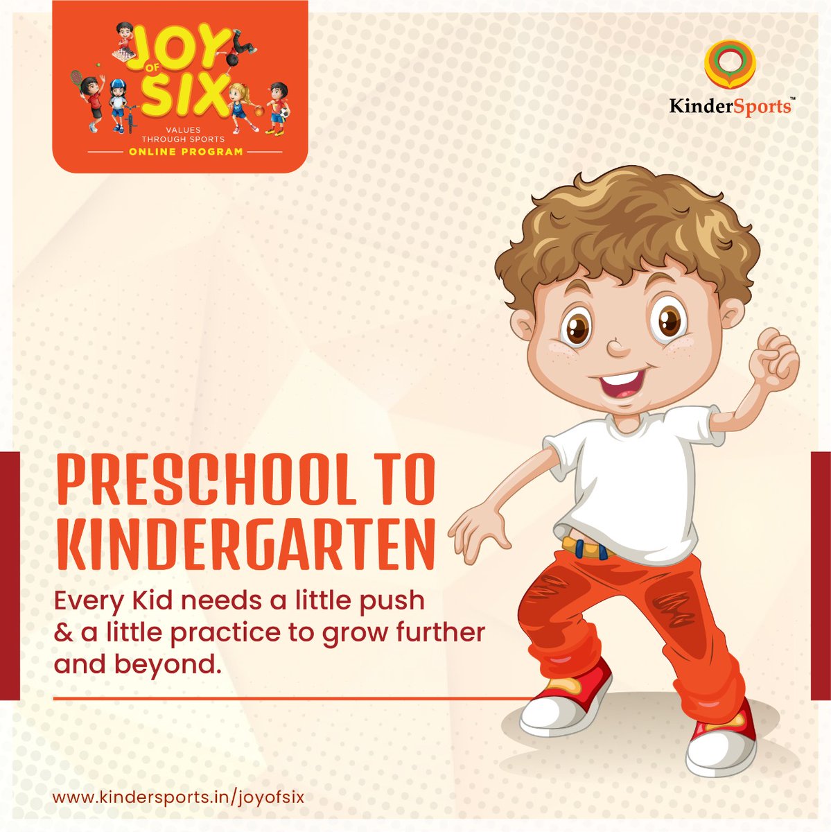 KinderSports's tweet photo. Specially made for #kids in the 3-6 years age group, #JoyOfSix program provides the extra push to child’s early learning and growth. Visit: https://t.co/TbYfnaEkGo

#CoreValues #SkillValues #educationindia #funlearn #onlinelearning #kindergarten #preschool https://t.co/4nZ6KpPpoD