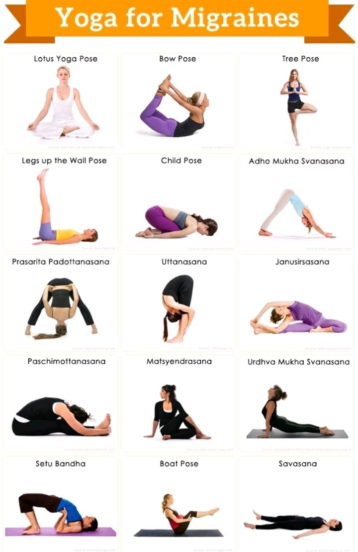 "Some Yoga Poses for to overcome from Migraine Problem" ✌️😀