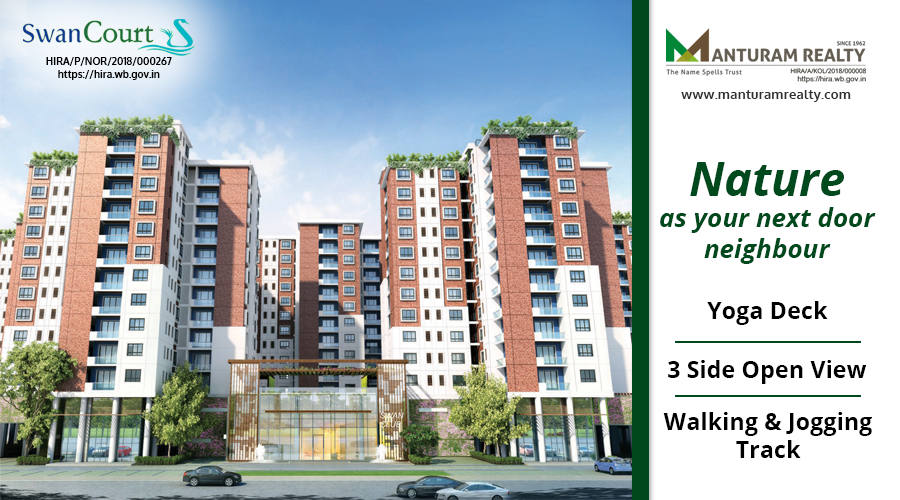 ManturamRealty's tweet photo. #SwanCourt at #Newtown, #Kolkata, offers apartments with exotic views.
✔ Spread over 5 Acres of Land
✔ Sizes: 3/4 BHK – 1550 to 1835 sq.ft. @ 73.5 Lakhs onwards.
Contact us @ 9831079112/9831037112.
#ManturamRealty #Modernliving #ModernHome #LavishComplex #RealEstate #Apartments https://t.co/3k2rkt3qTl