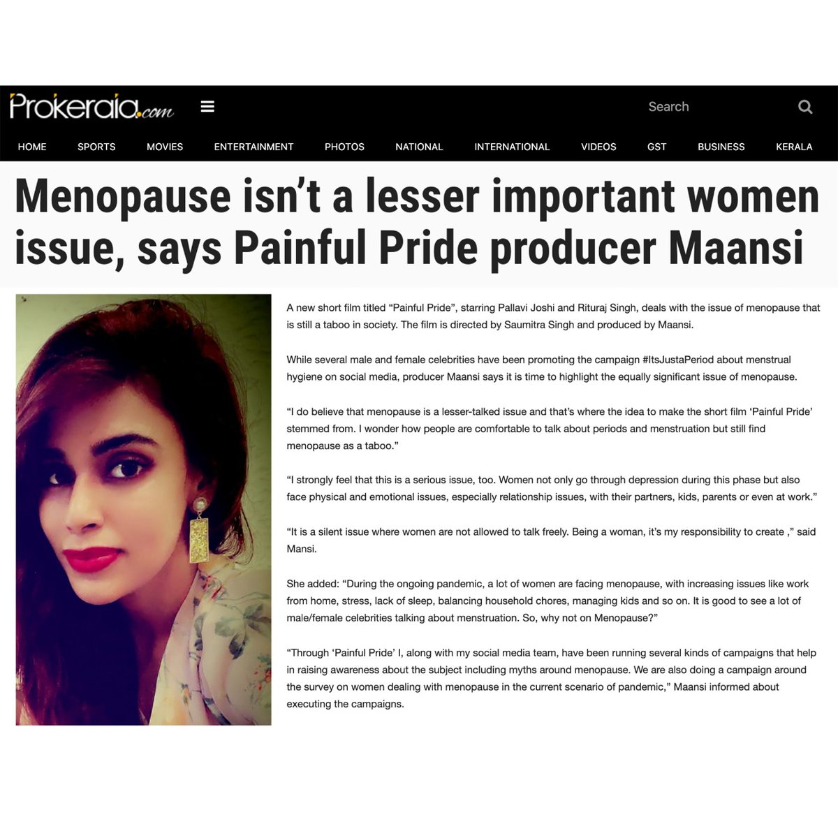 painful_pride's tweet photo. Producer @qa_ish feels #Menopause isn’t a lesser important issue! @Prokerala

@PicturesYantra 
@saumshiprasingh #PallaviJoshi @yourriturajrks @Khan_hasan2 #SankalpRajTripathi #NehaSharma #JayCharola
@LupinGlobal @LupinIndia #NanaNaniFoundation https://t.co/Ri1Qc6G2ie