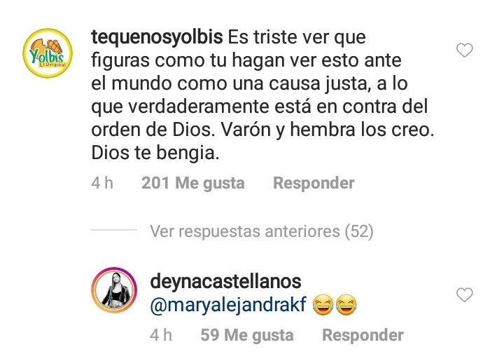 Críticas y respuestas de la jugadora en Instagram.