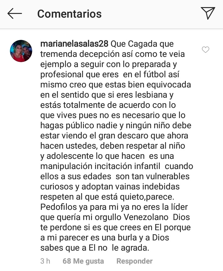 Críticas a Deyna Castellanos en las redes.