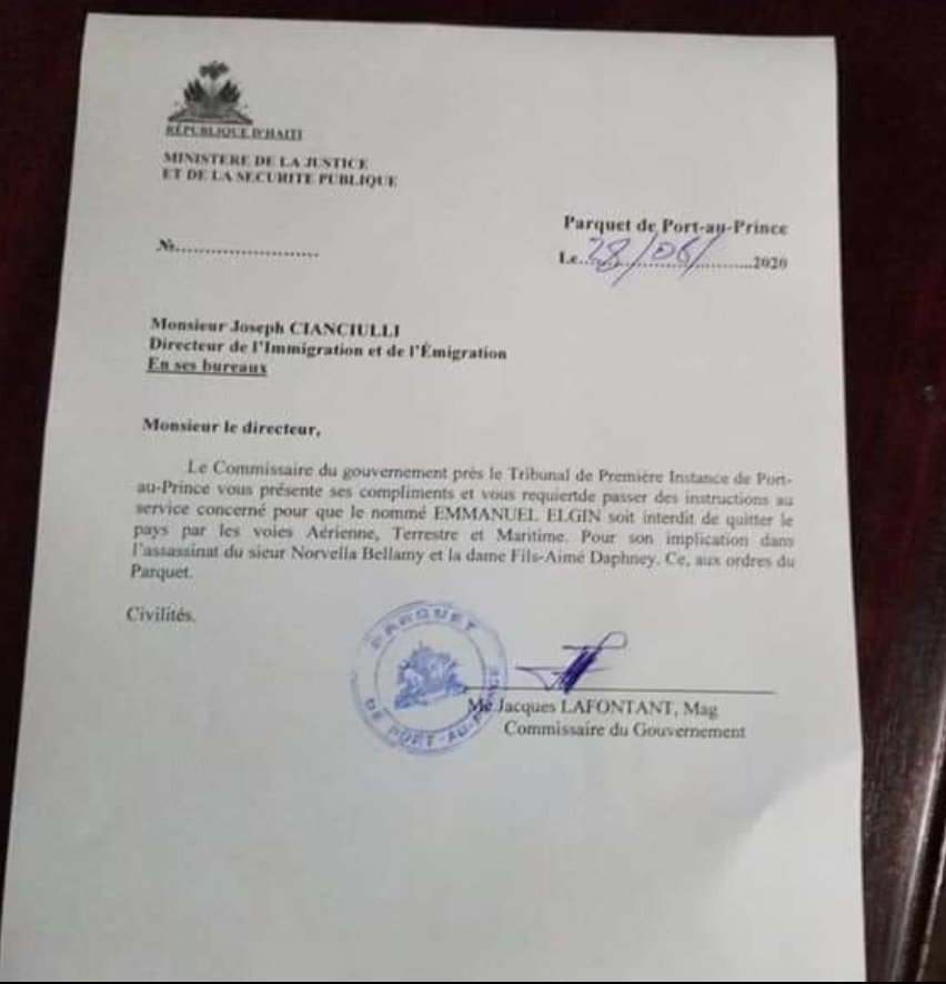 JRDavidson7's tweet image. #Emmanuel_Elgin . Ede lapolis lokalize l pou reponn kesyon Lajistis nan dosye asasinay Delmas 75.