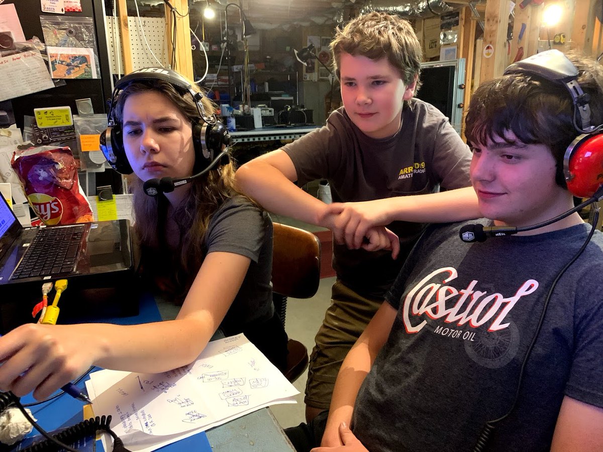 Audrey KM4BUN, Jack KM4ZIA, and a friend are but a few of the youth that operated Field Day 2020 from home! If you're 25 or under and don't already have a club to list on your score report, please enter "Youth on the Air".  #arrlfd #yota2