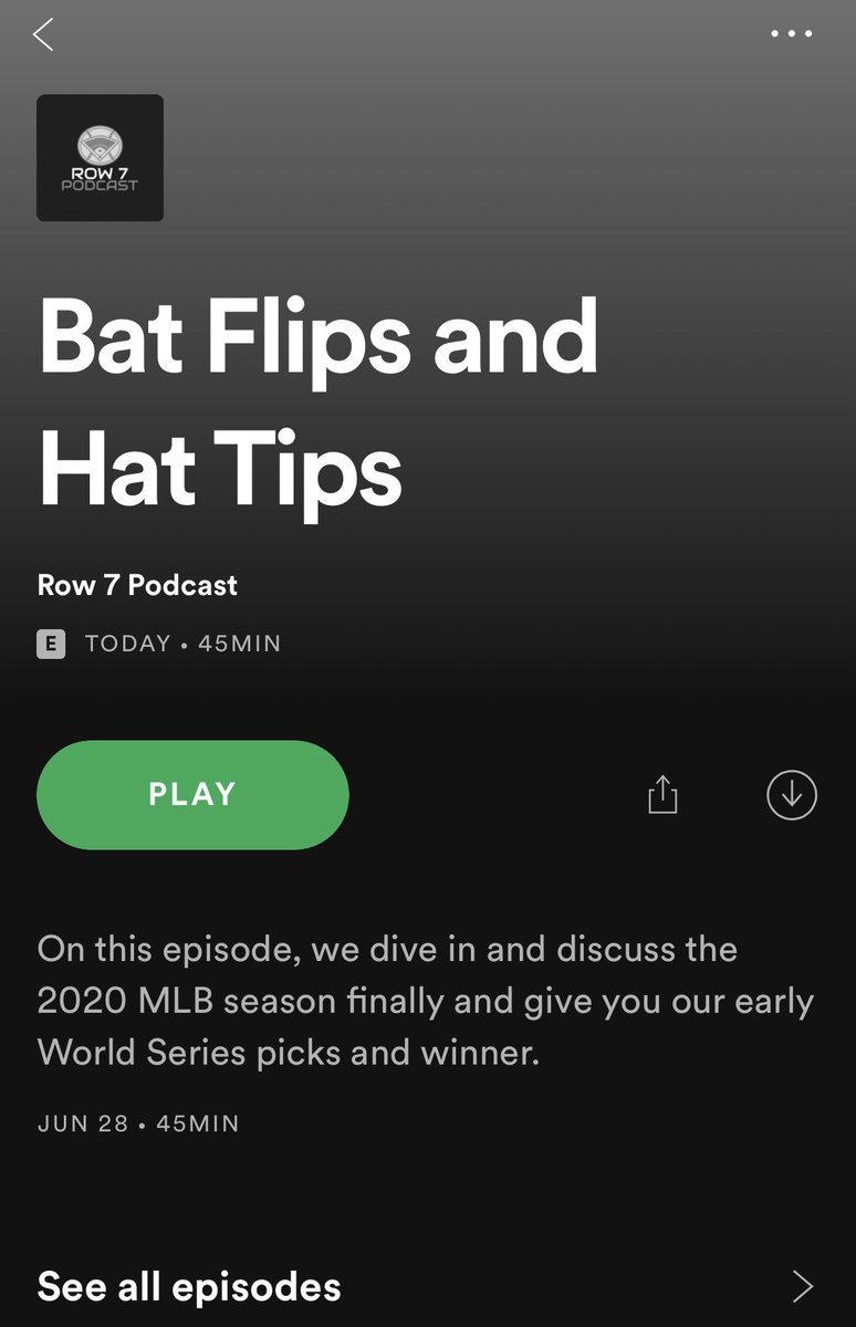 alex_rg8's tweet photo. 🚨New podcast 🚨 with @richierich773 @chris_ruiz22 on @Row7Podcast where we take a deep dive into the 2020 @MLB season and give you our World Series prediction and winner! #Row7Podcast #BatFlip #HatTips ⚾️ https://t.co/5BekpX7J5A