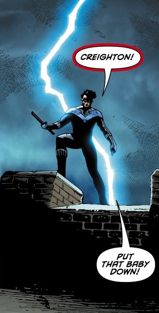 Nightwing by  @PeterJTomasi Day 7: Issue #146; art by Don KramerThis is the conclusion of the first arc, Freefall, and is Dick's final battle with Talia and her mad scientist, Dr. Creighton (she eventually teams up with him towards the end). The final battle looks awesome: