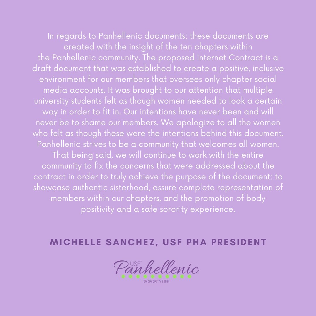 USF Panhellenic tweet media