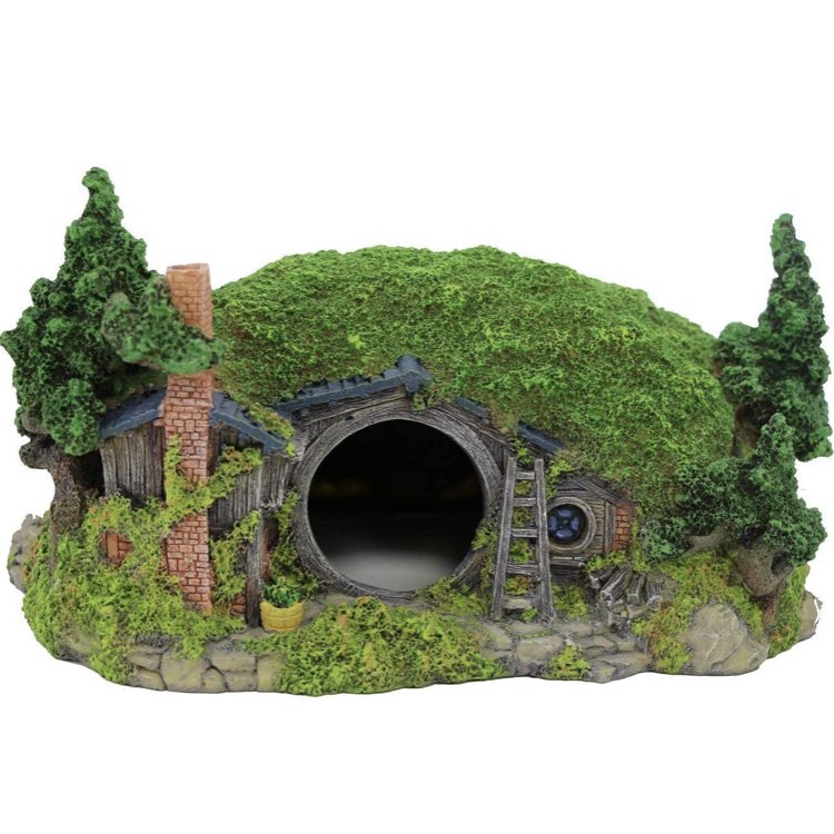 This is about to go down in downtown  #shrimptankThe castles are a pair, 14.5” high, forming the backdrop.I’m going to anchor the volcano in front of them, dead center.A hobbit hole will rest blissfully unaware, in the shadow of Mt. Snailsuvius 