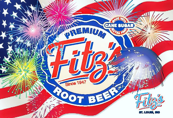 Celebrate 4th of July at Fitz's to get a FREE commemorative bottle of Fitz's Root Beer, featuring this special holiday label, with the purchase of a meal. One per table, while supplies last. #4thofJuly #IndependenceDay