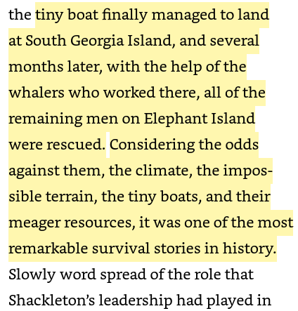 14/ Their tiny boat finally managed to land at South Georgia Island. With the help of the whalers who worked there, all of the remaining men on Elephant Island were rescued.Shackleton and his crew's ordeal remains one of the most miraculous survival stories in history.