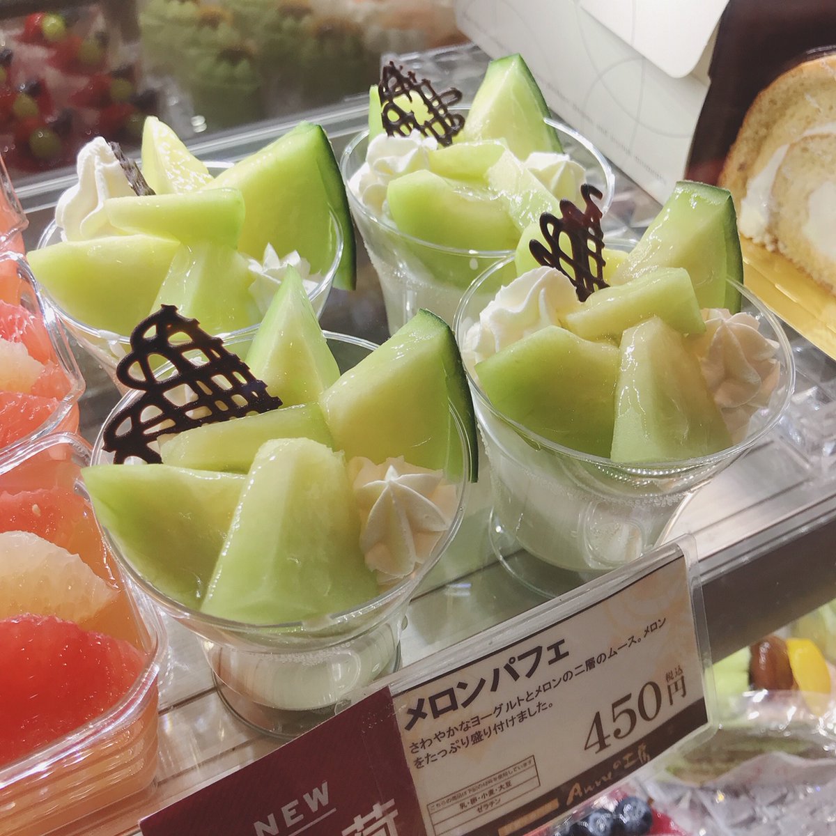 エキュート立川 メロン めろん Melon 2階東改札内 アンの工房 では メロンスイーツが勢揃い パフェ ショートケーキ ゼリー シュークリーム どれにしようか迷ったら 全部にするのが正解 アンの工房 メロン エキュート立川 メロン めろん Melon 2階東改札内 アンの工房 では メロンスイーツが勢揃い パフェ ショートケーキ ゼリー シュークリーム どれにしようか迷ったら 全部にするのが正解 アンの工房 メロン