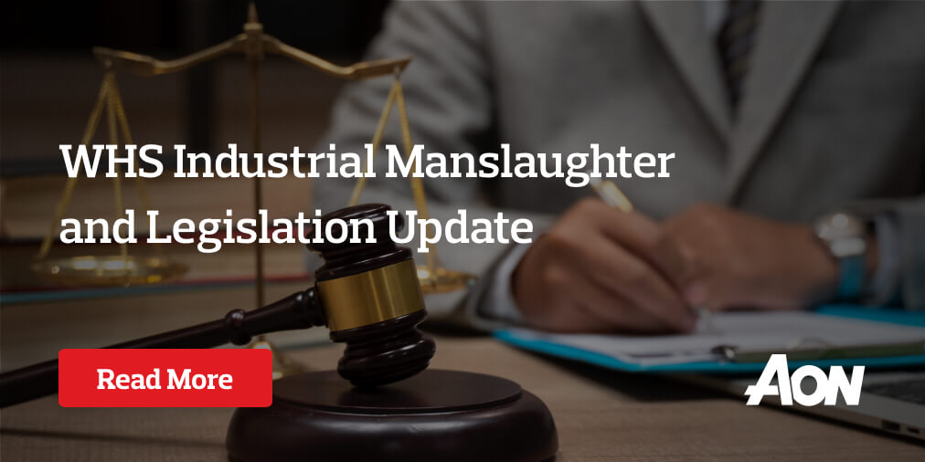 Industrial manslaughter continues to be a topic of significant interest across Australia. As employers monitor the progress of these laws a QLD employer has become the first Aust entity to be convicted. Read more: aon.io/3g4XiET #whs #ausgov #ausbiz