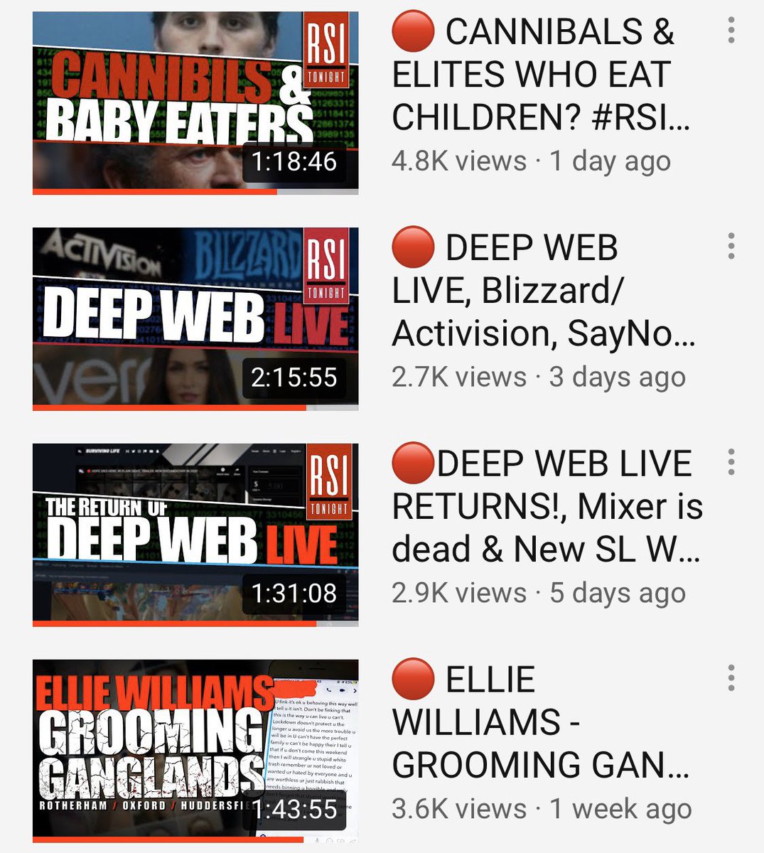 Another really good Youtuber is  @SwansonFox , he covers serious shit like pedophiles who lurk on the deep web, murder cases, and much more.