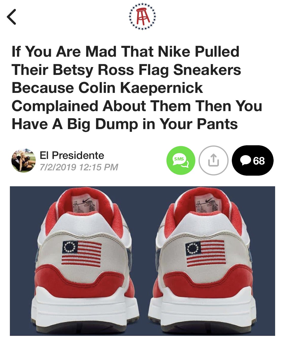 Nike pulls discount flag shoes