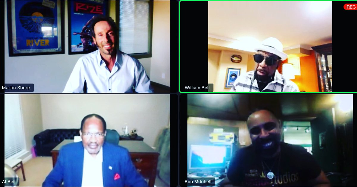 cafilminstitute's tweet photo. Happening now! @tmttrfilm livestream q&a with #MartinShore #WilliamBell #AlBell and @BooMitchell901! #takemetotheriver #blues #music https://t.co/ImIMcX5WpT