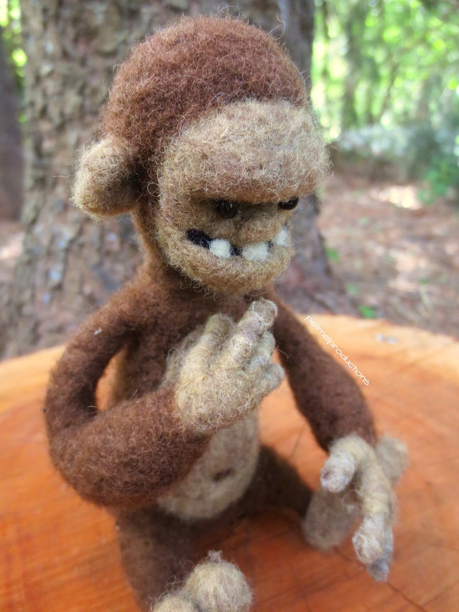 PellMel_'s tweet photo. A little #bigfoot I made for my dad for father's day
He likes his selfies

#needlefelting #fiberart #sasquatch https://t.co/PJ3qM2uRjw