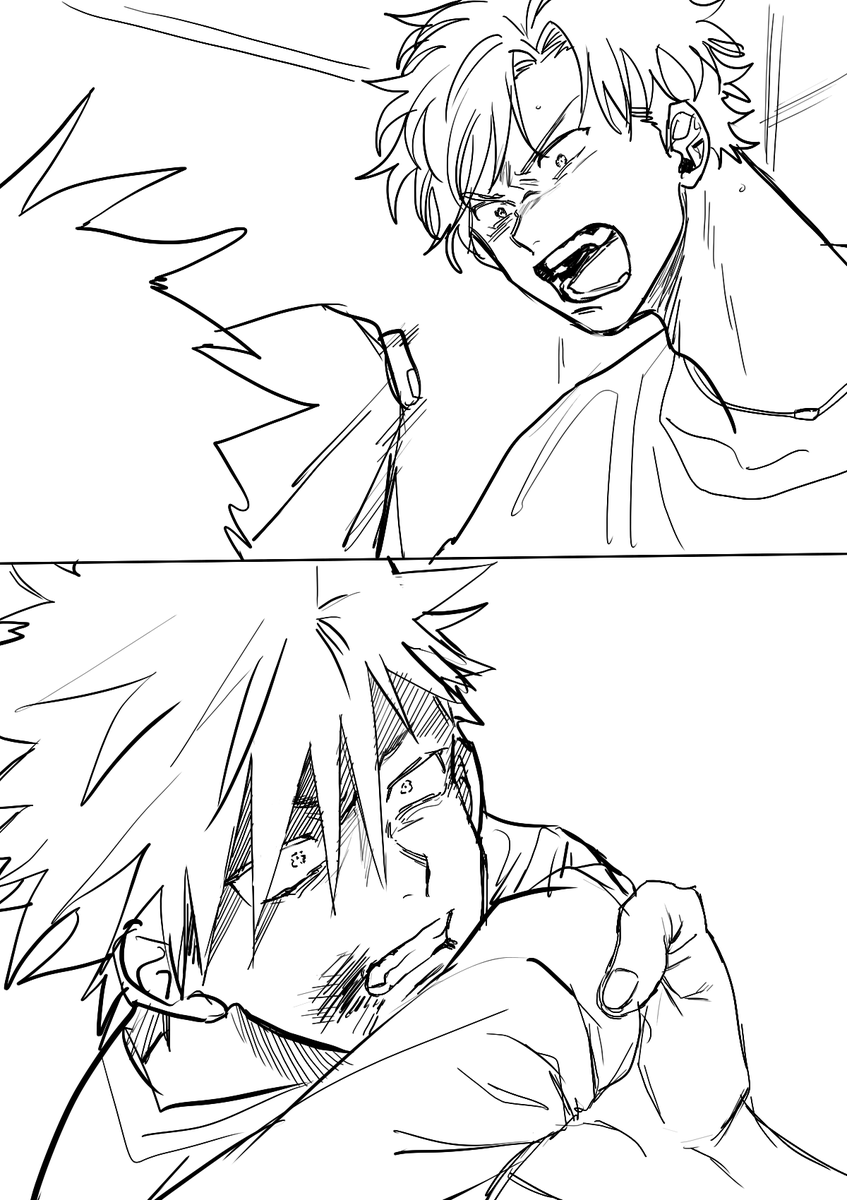 次の話で喧嘩させるとこまで描きたいな～と思いつつ
描きたいシーンだけ描いちまいました 