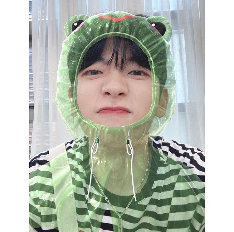 day 47: eunki seems to really love nature. but also eunki w that frog filter ,, 