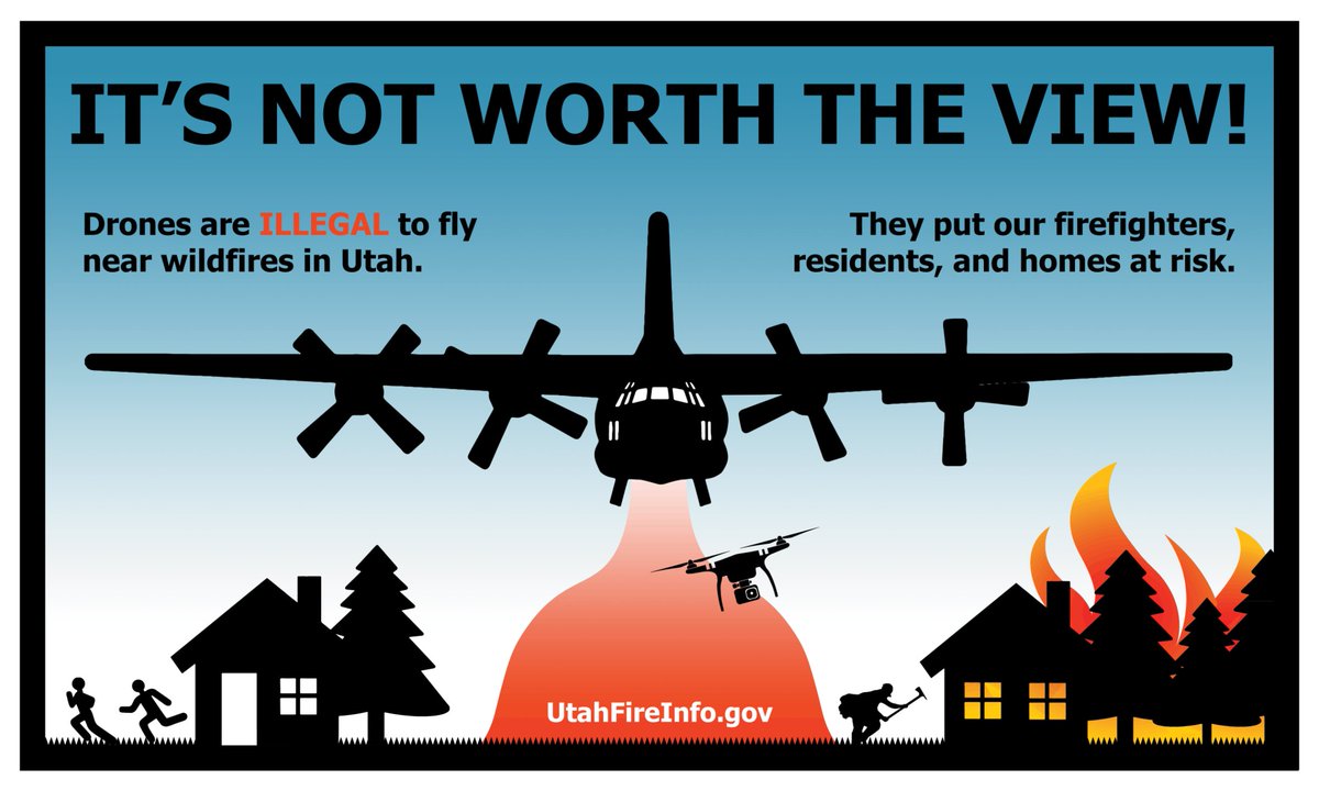 brian_schnee's tweet image. Per @UtahWildfire - A drone was spotted flying over the #KnollsFire. 

The person responsible for flying it is potentially facing criminal charges. #FireSeason