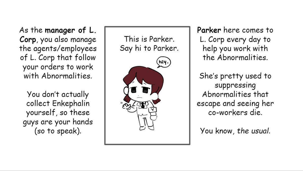 hiii a lot of people over the past few months have asked me what the hell is lobotomy corporation and library of ruina... ...so ive created a quick presentation about it that nobody asked for(A THREAD)